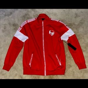 (OBO) LF THE BRAND limited edition red athleisure jacket.  NEVER BEEN WORN (OBO)